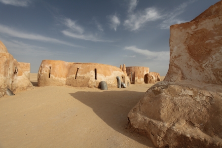 town in the Sahara Desert, Tunisiaの写真素材