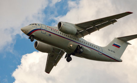 airplane An 148 airlines flying Russiaのeditorial素材