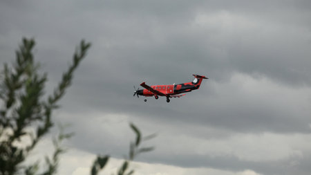 propeller aircraft in the air