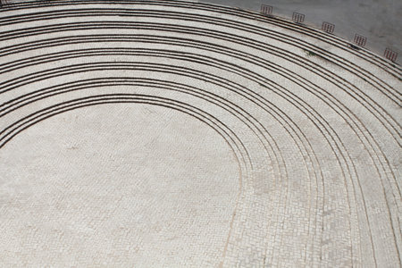 Coliseum, the ancient theater top viewのeditorial素材