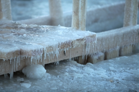 Hole for winter swimmingの写真素材