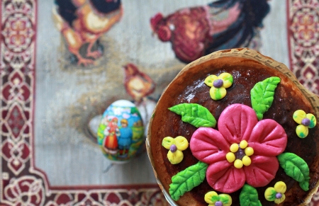 Easter cake. close toの写真素材