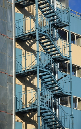 fire escape on a building wallの写真素材