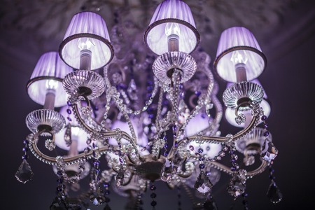 Chrystal chandelier close-up Glamour backgroundの写真素材