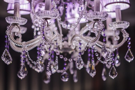 Chrystal chandelier close-up Glamour backgroundの写真素材
