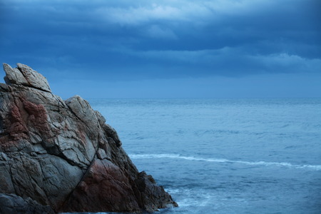 Dramatic  seascape featuring scenic rock formationsの写真素材