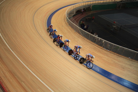 Pursuit Cycling Indoor trackの写真素材