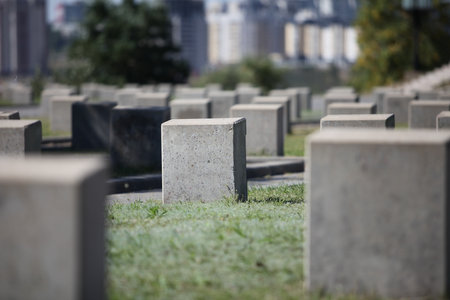 Volgograd Russia July 12, 2015  Soviet military cemeteryのeditorial素材