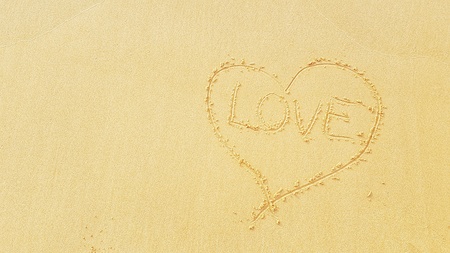 Sand of loveの写真素材