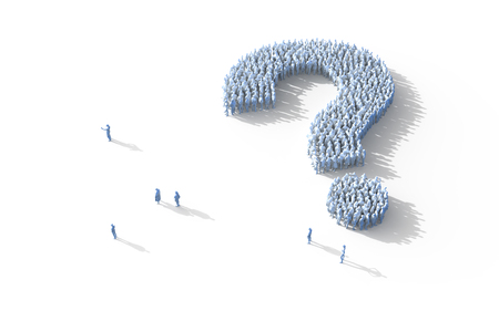 A large group of people gathered together in the form of popular expression - 3d illustration Abstract Symbolsの写真素材
