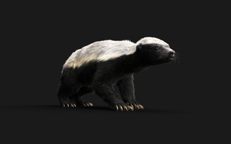 3d Illustration of a Honey Badger with Clipping path â€“ Natureâ€™s Most Fearless Predator