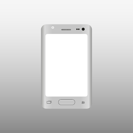 smartphone gray color with blank touch screenのイラスト素材