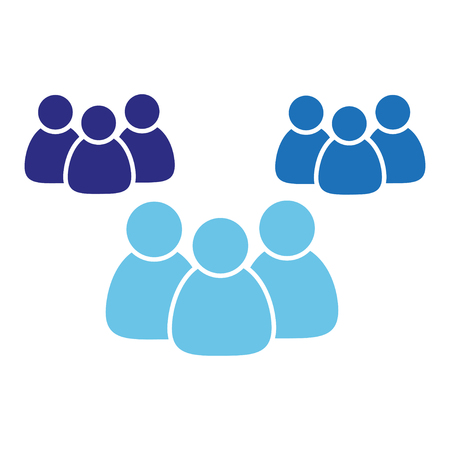 People icons. 3 groups of peopleのイラスト素材