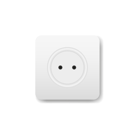 Square outlet with shadow on white backgroundのイラスト素材