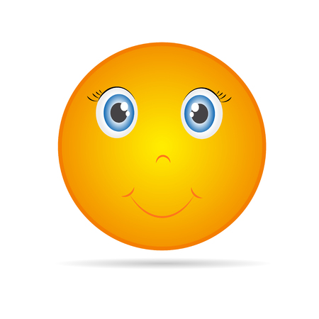 Smiling yellow smileyのイラスト素材