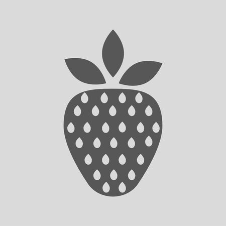 Sign of a strawberry on a gray backgroundのイラスト素材