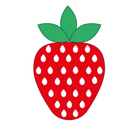 Sign of red strawberry on a white backgroundのイラスト素材