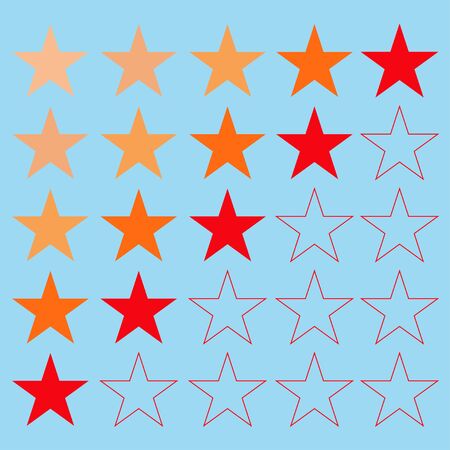 Star rating on a blue backgroundのイラスト素材