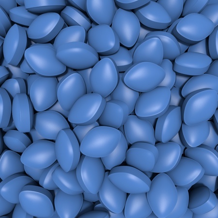 3D blue tablets