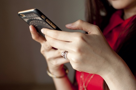 Woman texting