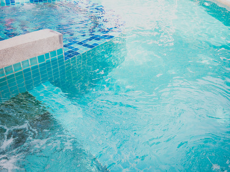 Water flow in swimming pool.の写真素材