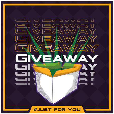 GIVEAWAY POSTER TEMPLATEのイラスト素材