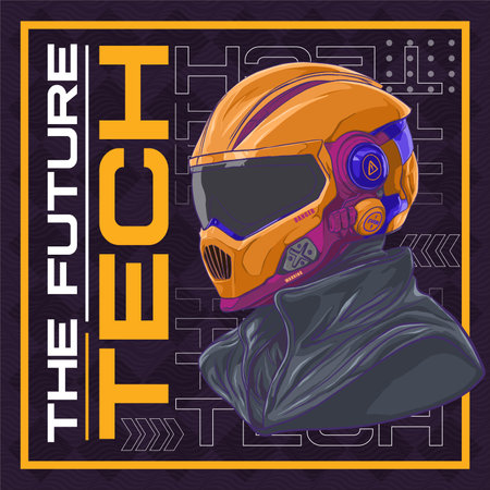 A futuristic Helmet Technology Designのイラスト素材