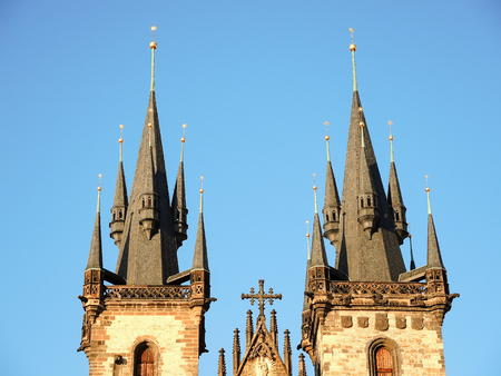 Prague Tyn churchの写真素材