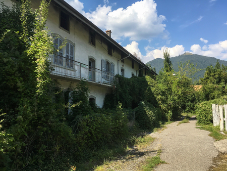 Albino (Bergamo), the abandoned village of the employees of the textile manufacture Honeggerのeditorial素材