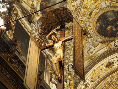 Bergamo, Italy. Interior view of the Santa Maria Maggiore Cathedralのeditorial素材