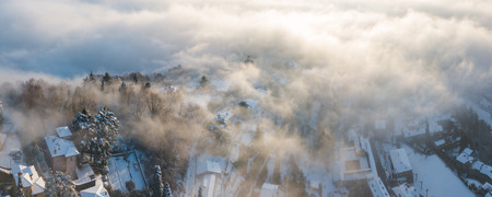 Bergamo, Italy. Aerial view of the hills of San Vigilioの写真素材