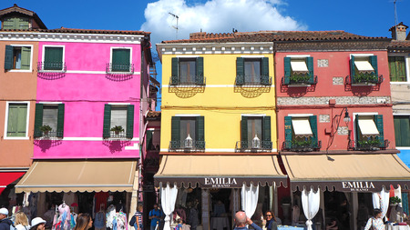 Burano, Venice, Italy. Burano islandのeditorial素材
