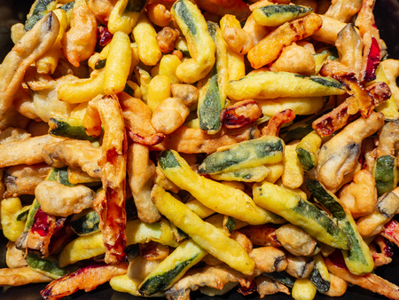 Fresh fried of mixed vegetablesの写真素材