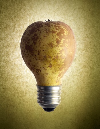 Pear Light Bulbの写真素材