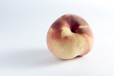 White Peach on White Backgroundの写真素材