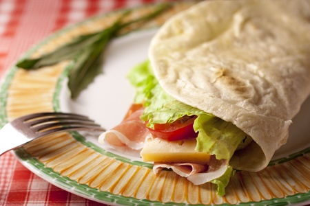 Italian Piadina Romagnolaの写真素材