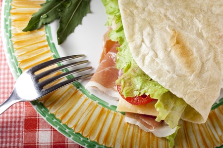 Italian Piadina Romagnolaの写真素材