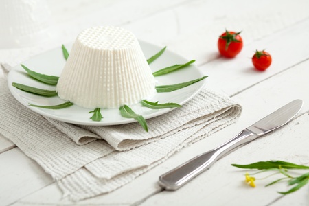 Ricotta, a Typical Italian Dairy Productの写真素材