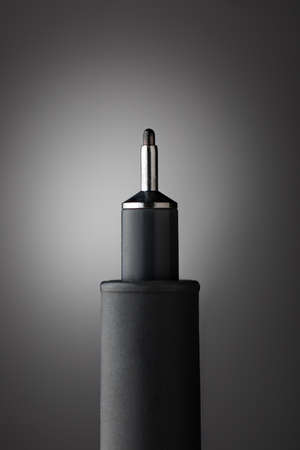 Close Up of a Pigment Liner on Gray Backgroundの写真素材