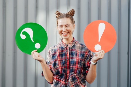 Question, answer, asking.の写真素材