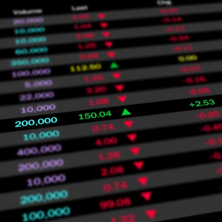 Share price of the stock.の写真素材