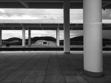 The open high speed railway stationの写真素材