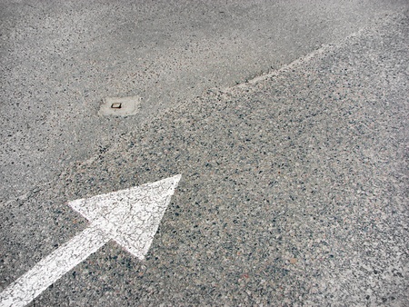 Arrow on the concrete