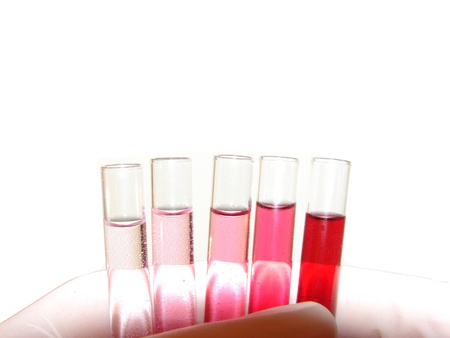 Test tubes with standardの写真素材