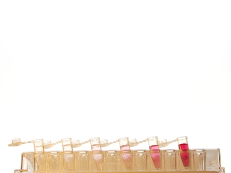 Test tubes with standardの写真素材