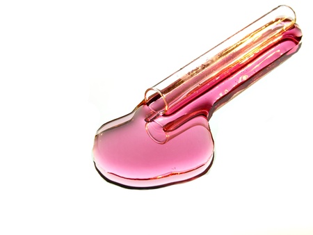 Poured liquid from test tubeの写真素材