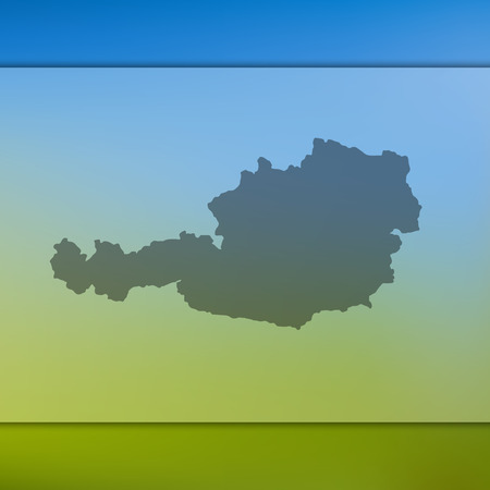 Austria map. Blurred background with silhouette of Austria map. Vector silhouette of Austria mapのイラスト素材