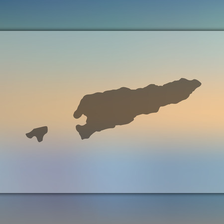 East Timor map. Blurred background with silhouette of East Timor map. Vector silhouette of East Timor map.のイラスト素材
