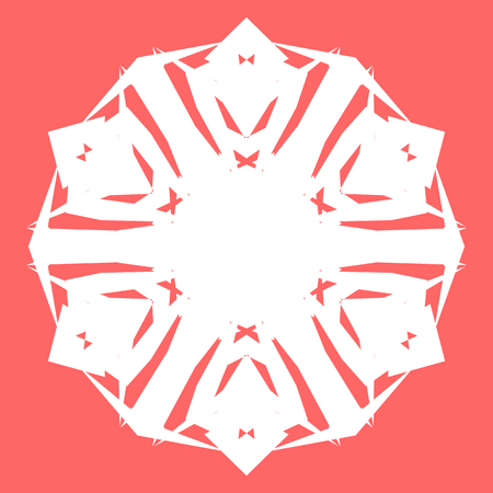 White snowflake for your New Year design. Snowflake for posters, cards, invitation design.のイラスト素材