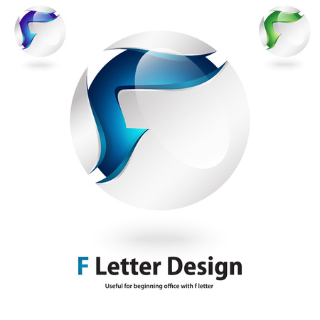 f letter designのイラスト素材